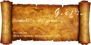 Gombár Ágnes névjegykártya